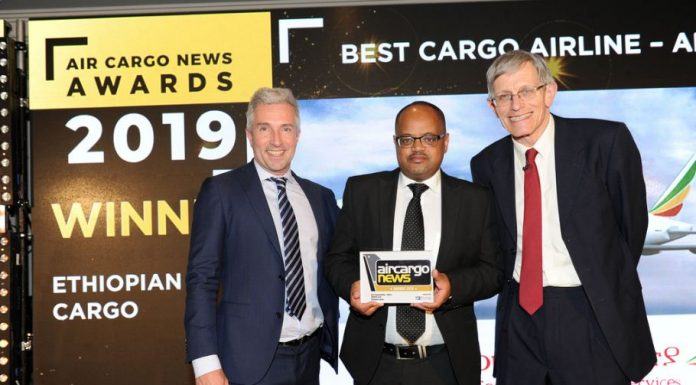 Ethiopian Cargo & Logistics Services Wins Best Cargo Airline –Africa Award from Air Cargo News