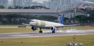 Bautismo de vuelo del A321 convertido en carguero