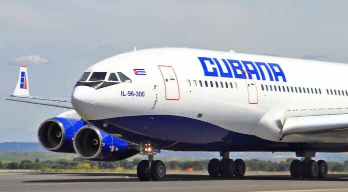 Operación internacional de Cubana durante noviembre