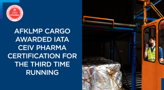 AFKLMP Cargo renueva la certificación IATA CEIV Pharma