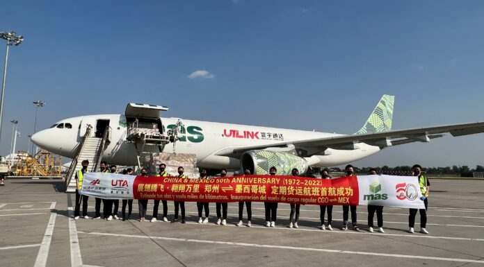 La aerolínea carguera mexicana «mas» inaugura vuelos regulares a China