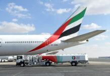 Emirates completa pruebas en tierra usando 100% SAF