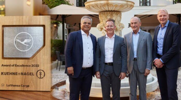 Lufthansa Cargo otorga a Kuehne+Nagel importante reconocimiento