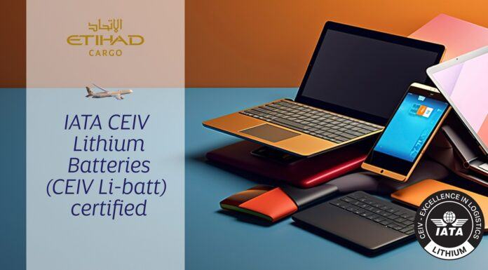 Etihad Cargo obtiene la certificación IATA CEIV de baterías de litio
