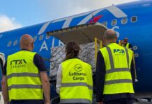 Los primeros vuelos de ITA Airways con carga vendida por Lufthansa Cargo llegan a Roma