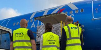 Los primeros vuelos de ITA Airways con carga vendida por Lufthansa Cargo llegan a Roma