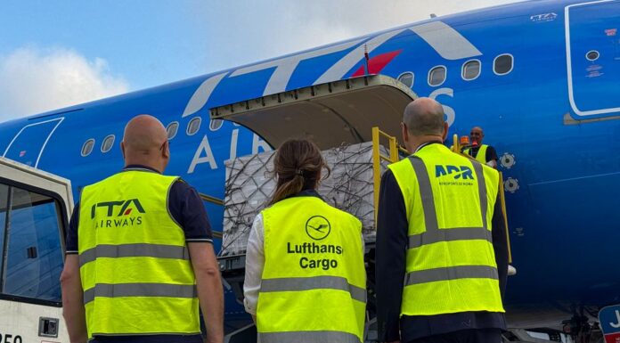 Los primeros vuelos de ITA Airways con carga vendida por Lufthansa Cargo llegan a Roma